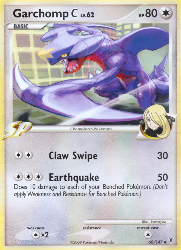 Carta Garchomp C, número 60/147 da coleção Supreme Victors