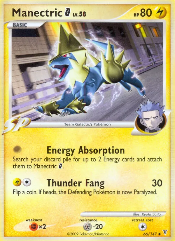 Carta Manectric G, número 66/147 da coleção Supreme Victors