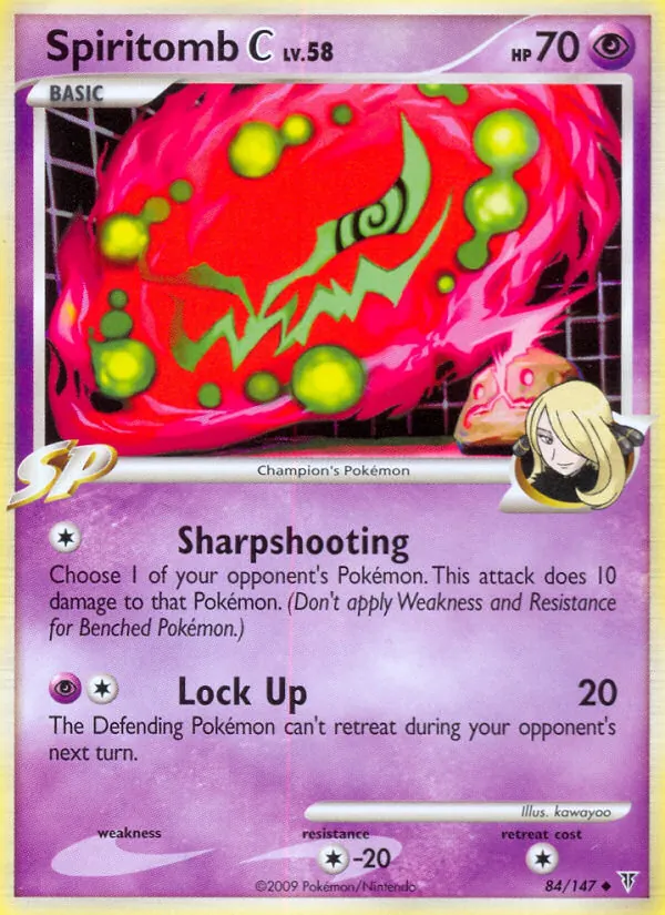 Carta Spiritomb C, número 84/147 da coleção Supreme Victors