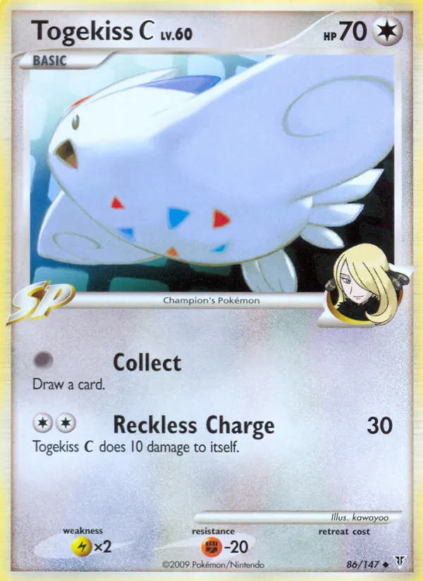 Carta Togekiss C, número 86/147 da coleção Supreme Victors