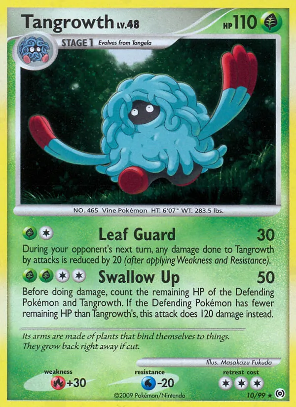 Carta Tangrowth, número 10/99 da coleção Arceus