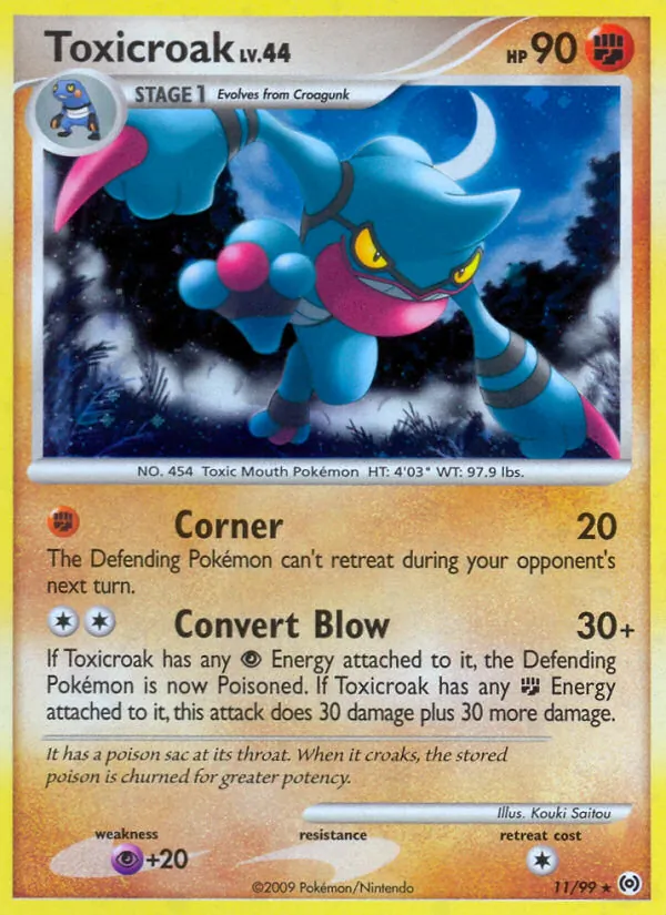 Carta Toxicroak, número 11/99 da coleção Arceus