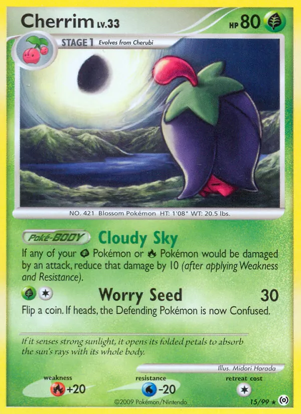 Carta Cherrim, número 15/99 da coleção Arceus