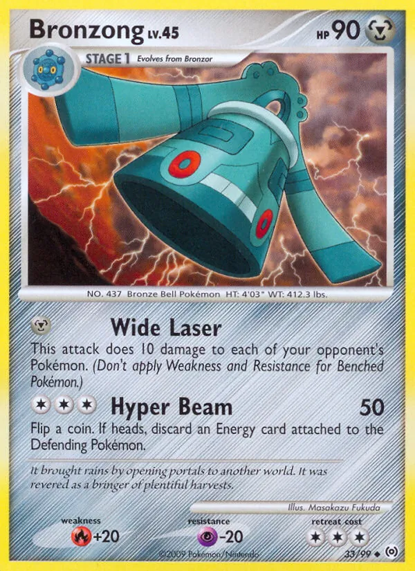 Carta Bronzong, número 33/99 da coleção Arceus