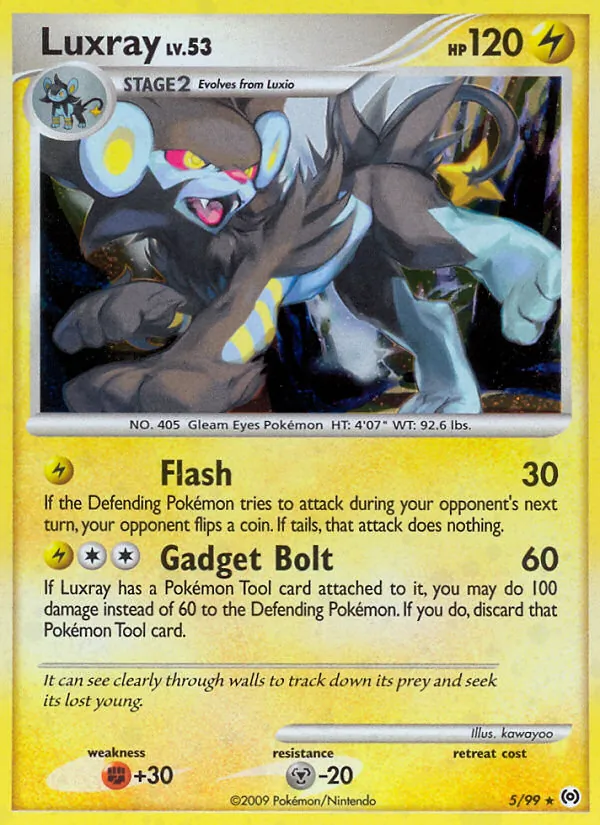 Carta Luxray, número 5/99 da coleção Arceus