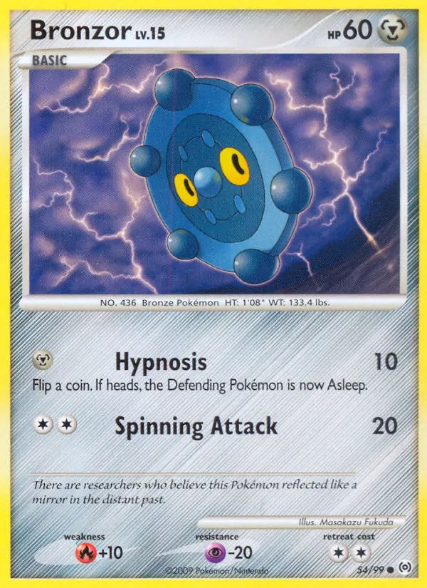 Carta Bronzor, número 54/99 da coleção Arceus