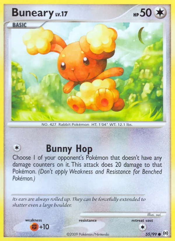 Carta Buneary, número 55/99 da coleção Arceus