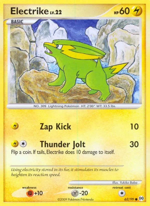 Carta Electrike, número 62/99 da coleção Arceus