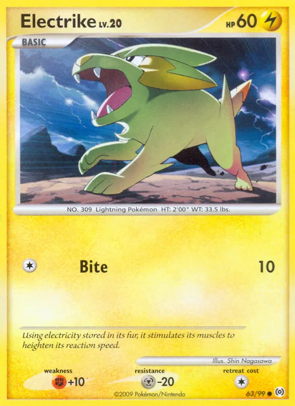 Carta Electrike, número 63/99 da coleção Arceus