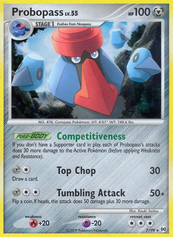 Carta Probopass, número 7/99 da coleção Arceus