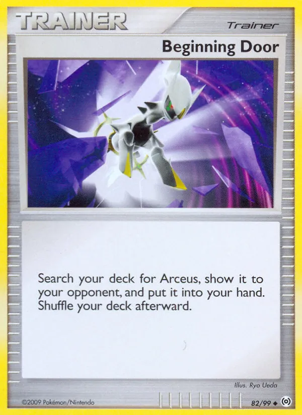 Carta Beginning Door, número 82/99 da coleção Arceus