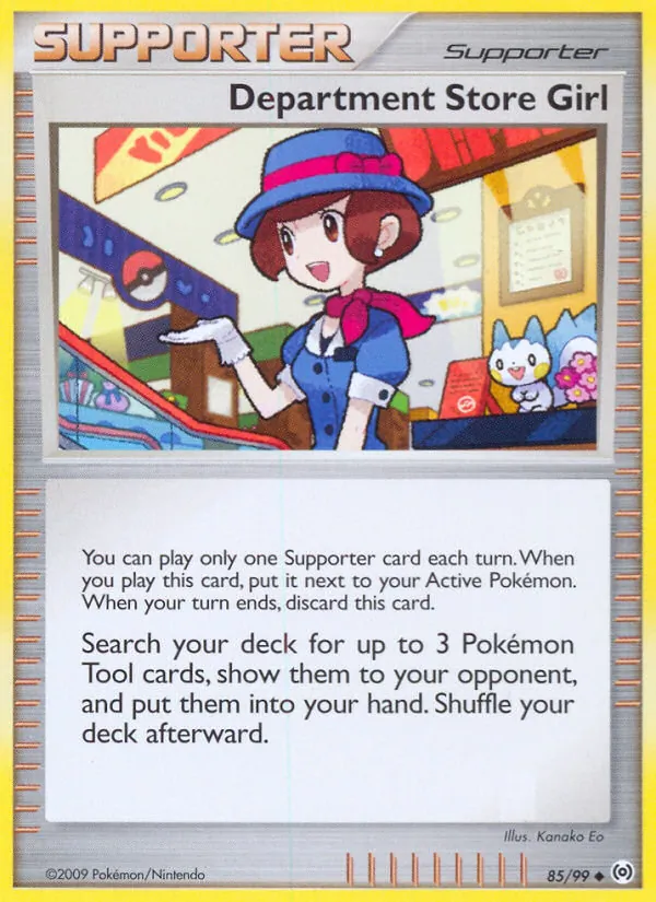 Carta Department Store Girl, número 85/99 da coleção Arceus