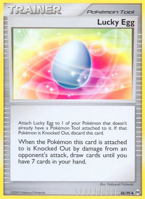 Carta Lucky Egg, número 88/99 da coleção Arceus