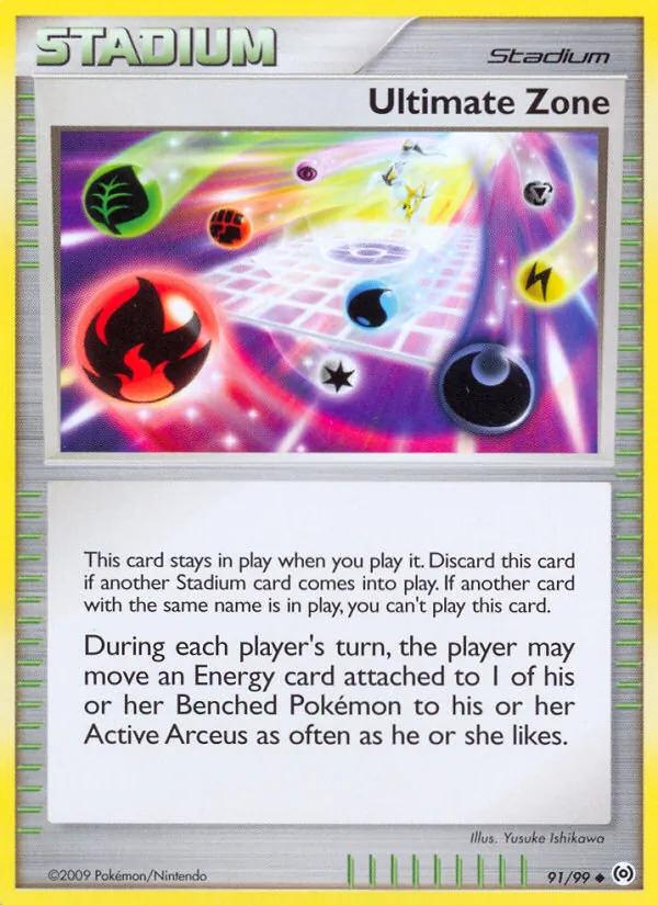 Carta Ultimate Zone, número 91/99 da coleção Arceus