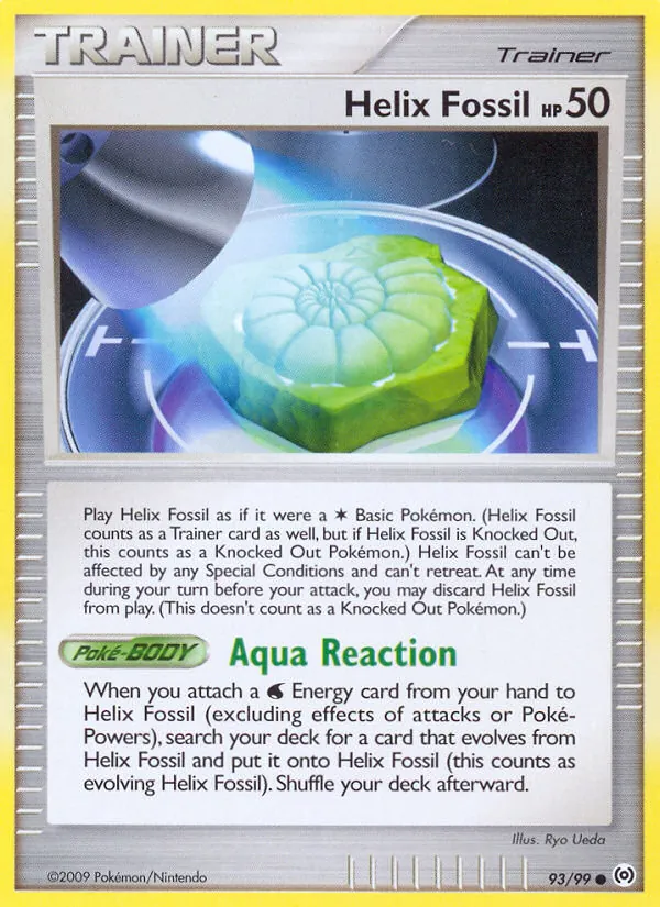 Carta Helix Fossil, número 93/99 da coleção Arceus