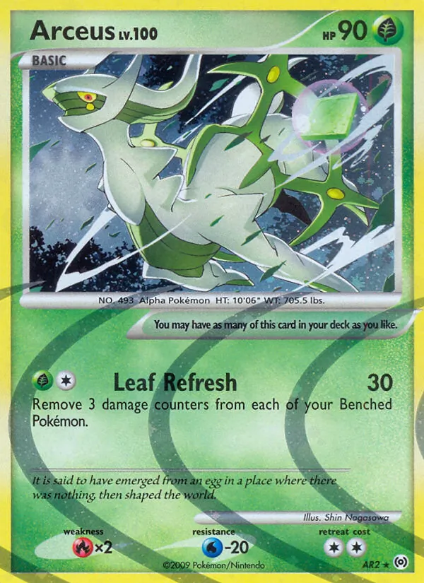 Carta Arceus, número AR2/99 da coleção Arceus