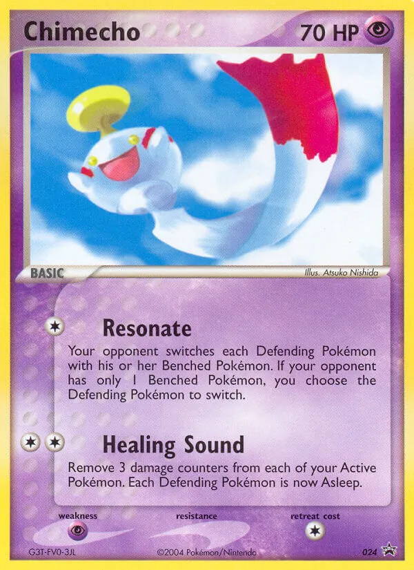 Carta Chimecho, número 24/40 da coleção Nintendo Black Star Promos
