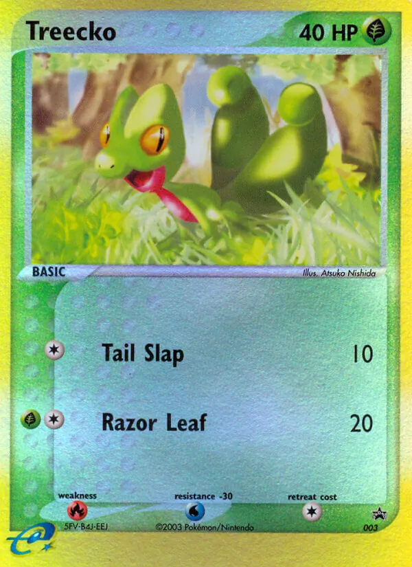 Carta Treecko, número 3/40 da coleção Nintendo Black Star Promos
