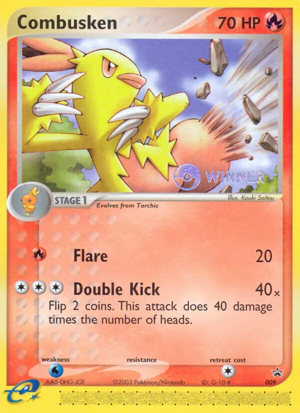 Carta Combusken, número 9/40 da coleção Nintendo Black Star Promos