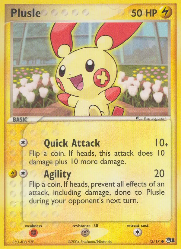Carta Plusle, número 13/17 da coleção POP Series 1