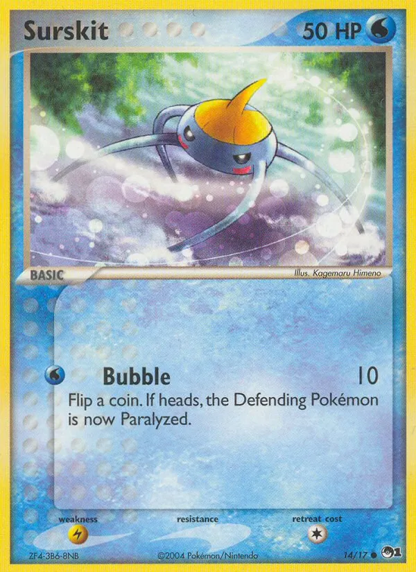 Carta Surskit, número 14/17 da coleção POP Series 1