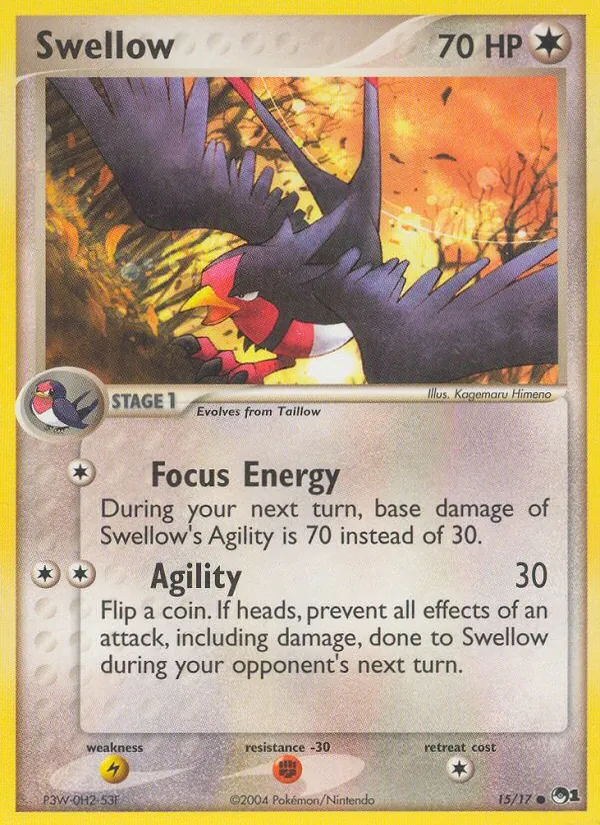 Carta Swellow, número 15/17 da coleção POP Series 1