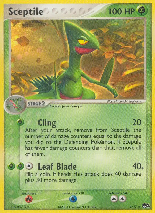 Carta Sceptile, número 4/17 da coleção POP Series 1