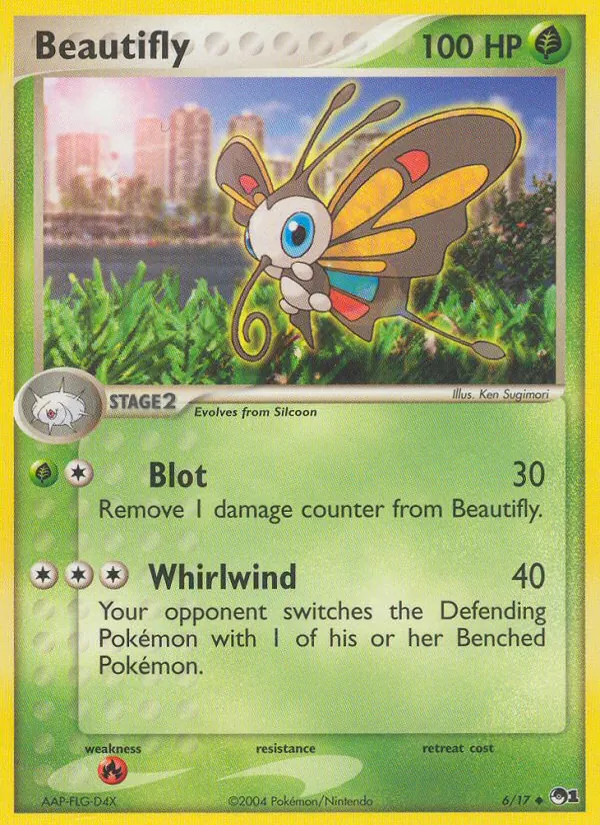 Carta Beautifly, número 6/17 da coleção POP Series 1