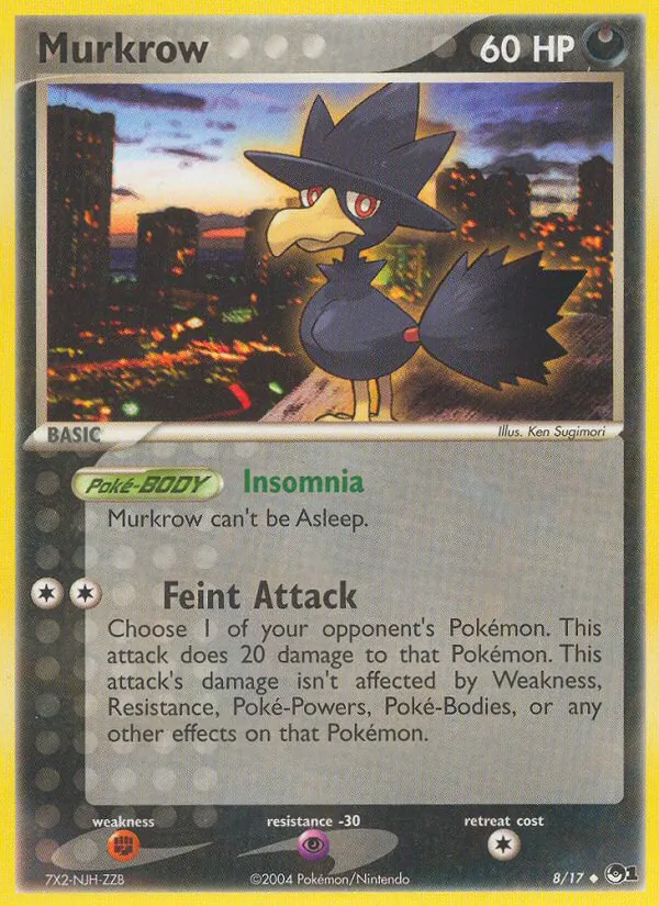 Carta Murkrow, número 8/17 da coleção POP Series 1