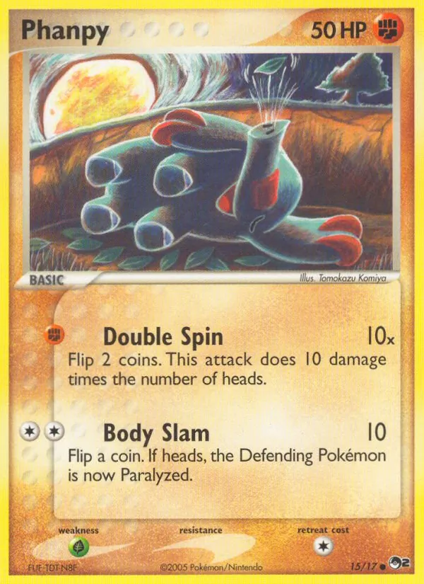 Carta Phanpy, número 15/17 da coleção POP Series 2