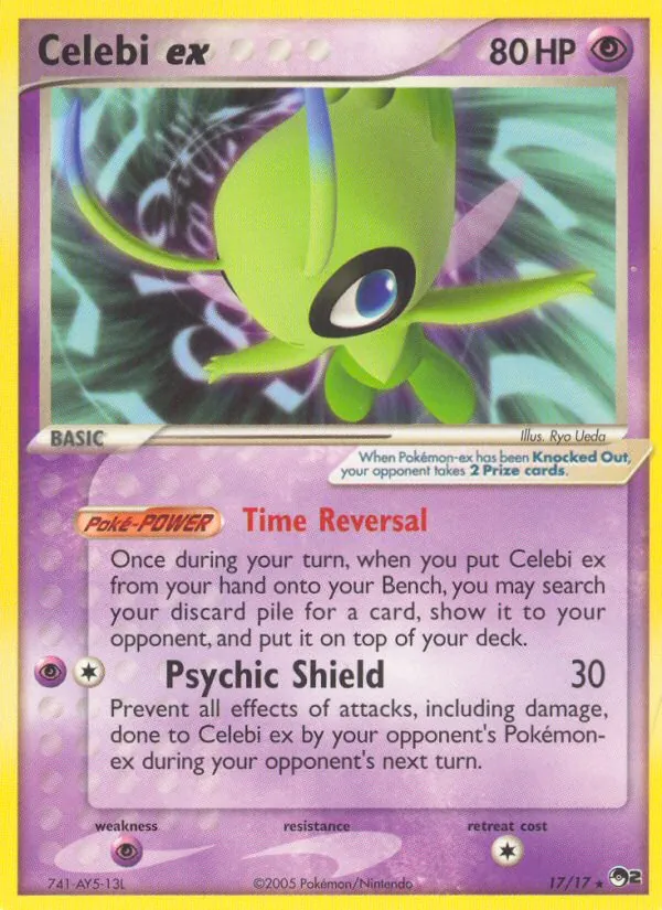 Carta Celebi ex, número 17/17 da coleção POP Series 2