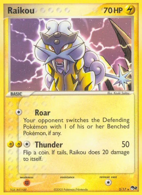 Carta Raikou, número 3/17 da coleção POP Series 2