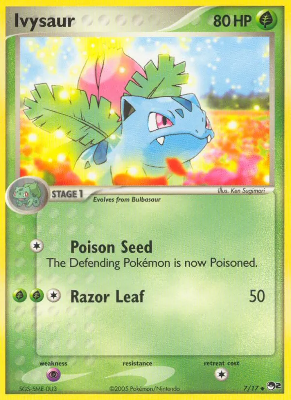 Carta Ivysaur, número 7/17 da coleção POP Series 2