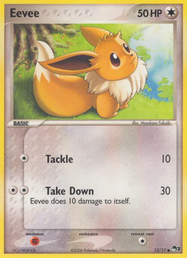 Carta Eevee, número 13/17 da coleção POP Series 3