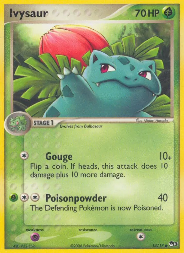 Carta Ivysaur, número 14/17 da coleção POP Series 3