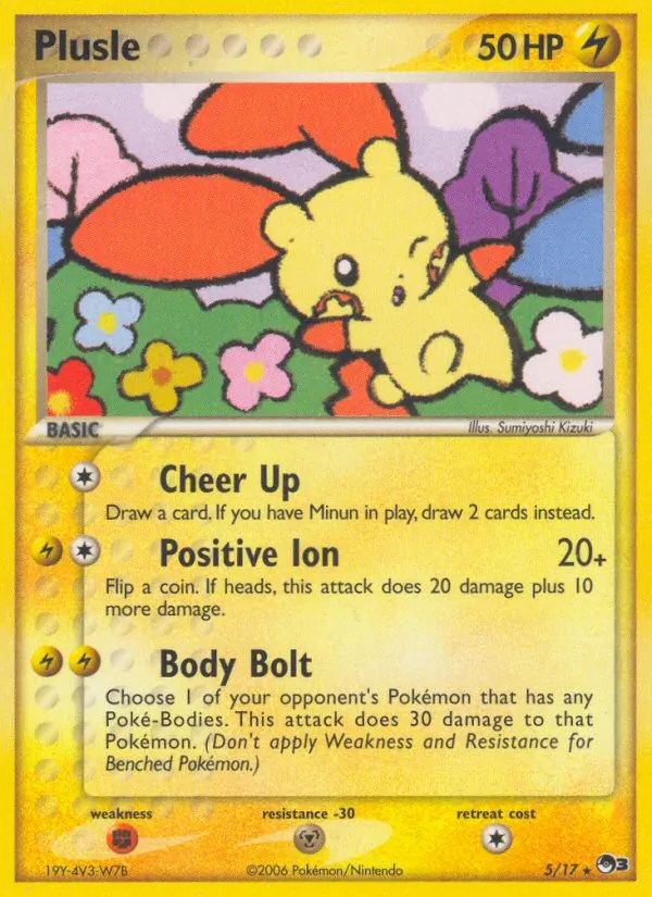 Carta Plusle, número 5/17 da coleção POP Series 3