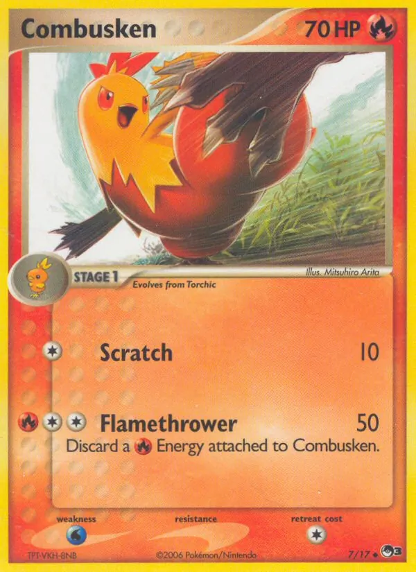 Carta Combusken, número 7/17 da coleção POP Series 3