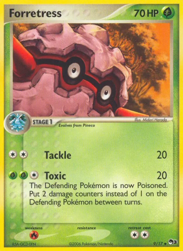 Carta Forretress, número 9/17 da coleção POP Series 3