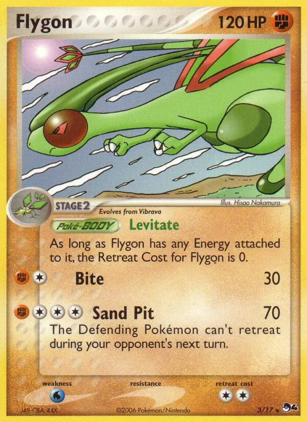 Carta Flygon, número 3/17 da coleção POP Series 4