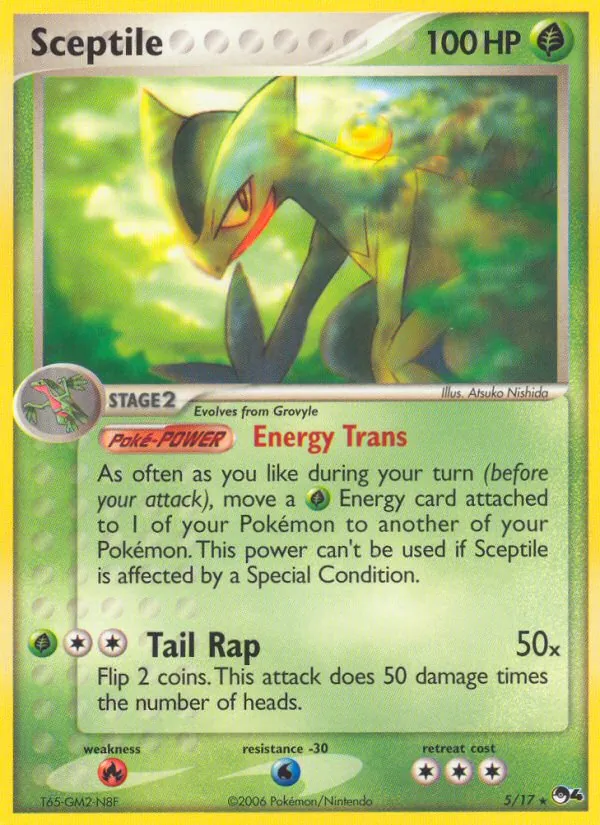Carta Sceptile, número 5/17 da coleção POP Series 4