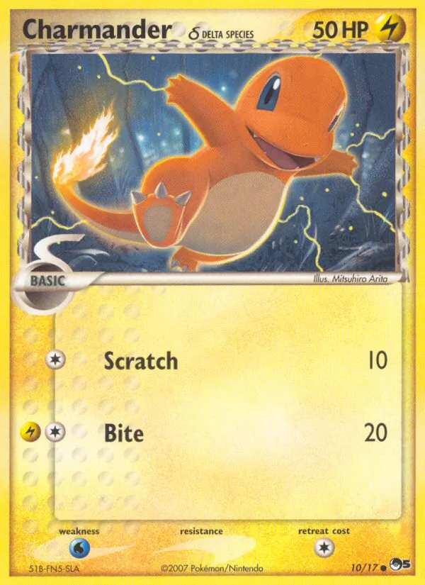 Carta Charmander δ, número 10/17 da coleção POP Series 5