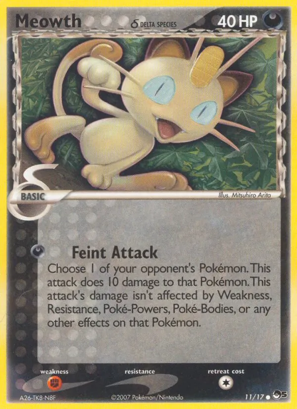 Carta Meowth δ, número 11/17 da coleção POP Series 5
