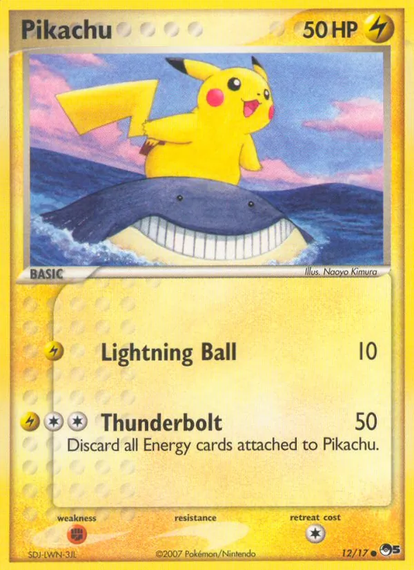 Carta Pikachu, número 12/17 da coleção POP Series 5
