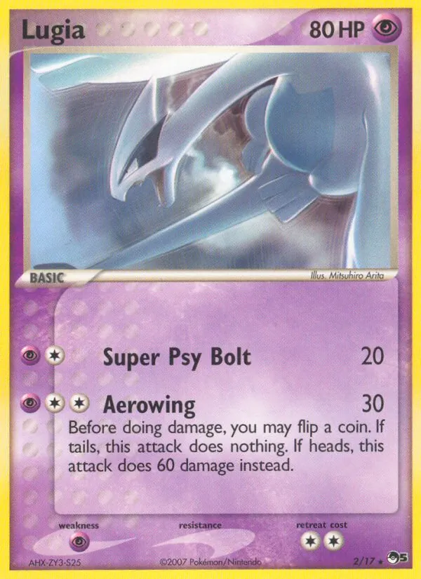 Carta Lugia, número 2/17 da coleção POP Series 5
