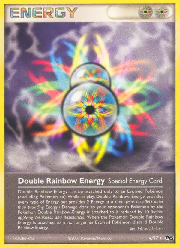 Carta Double Rainbow Energy, número 4/17 da coleção POP Series 5