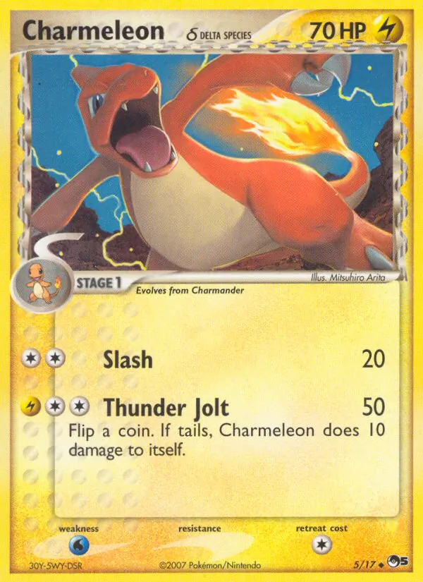 Carta Charmeleon δ, número 5/17 da coleção POP Series 5