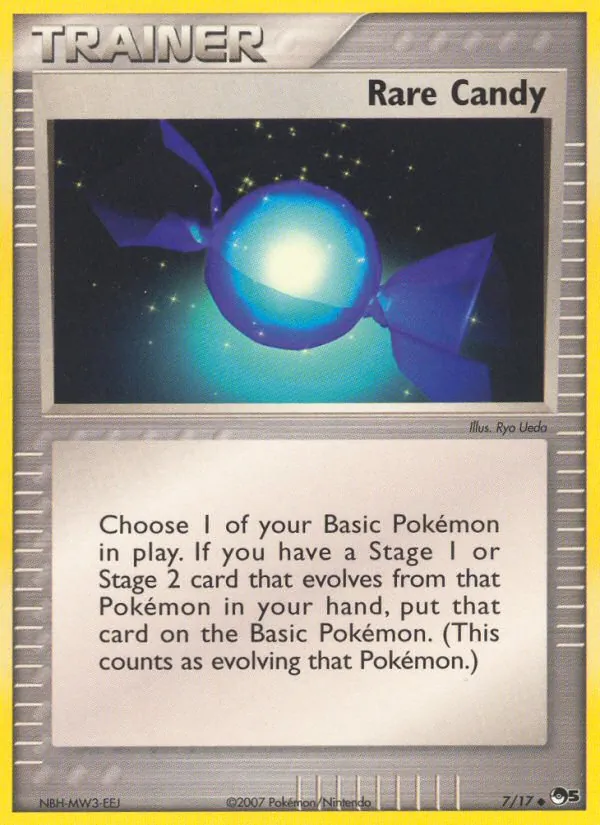 Carta Rare Candy, número 7/17 da coleção POP Series 5