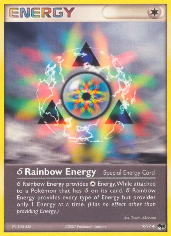 Carta δ Rainbow Energy, número 9/17 da coleção POP Series 5