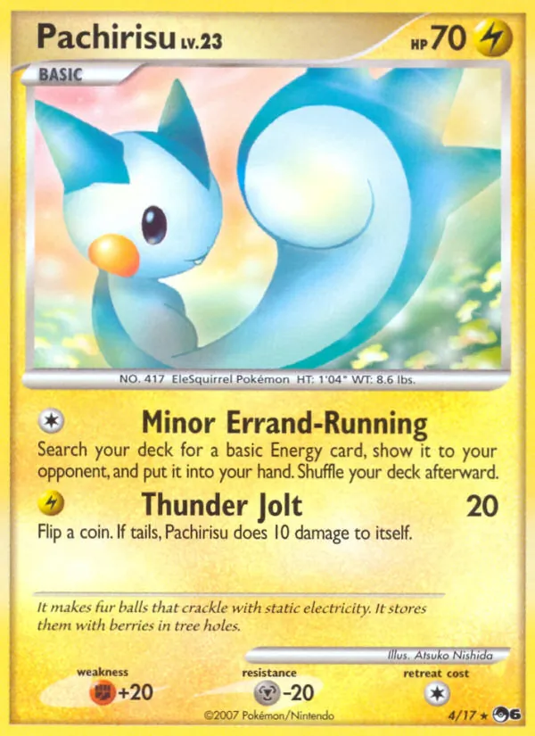 Carta Pachirisu, número 4/17 da coleção POP Series 6