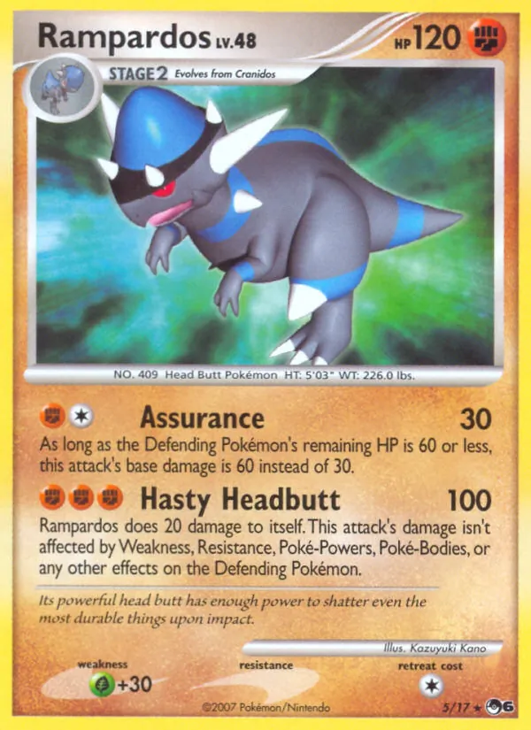 Carta Rampardos, número 5/17 da coleção POP Series 6